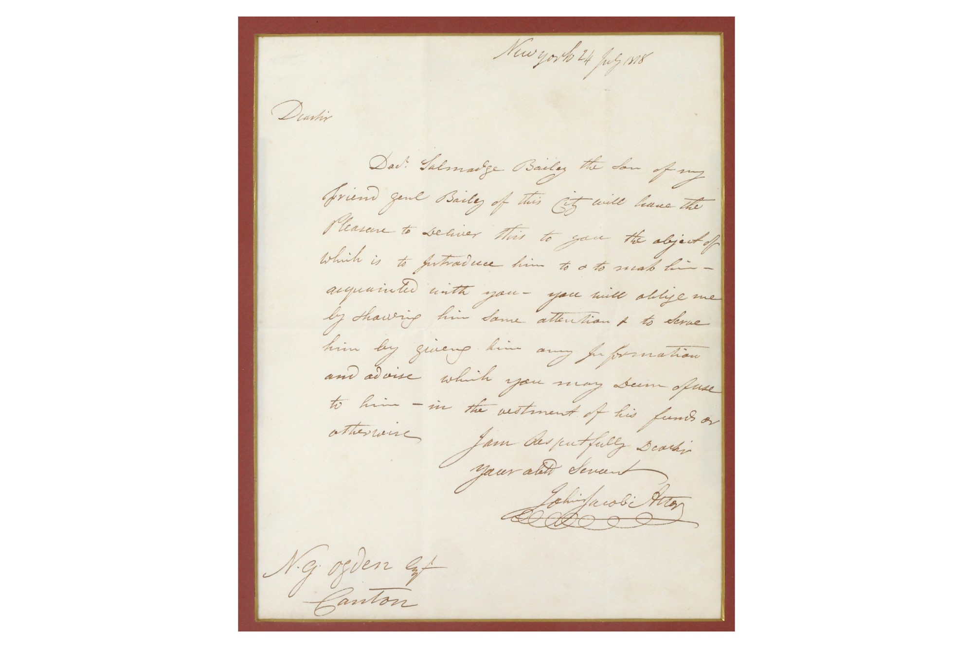 John Jacob Astor Letters